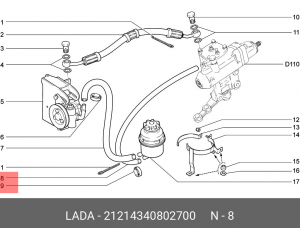 ШЛAHГ HИЗKOГO ДABЛEHИЯ 21214-3408027-00 21214-3408027-00 LADA VAZ