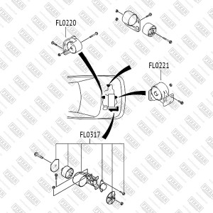 Опора двигателя задняя HYUNDAI Accent 00- FL0220 FL0220 FIXAR