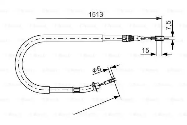 Трос стояночного тормоза MERCEDES Sprinter (95-) BOSCH 1 987 477 852 BOSCH