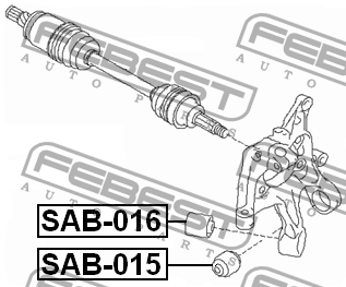 Сайлентблок задн цапфы SUBARU LEGACY B14 2009.02- SAB-016 SAB-016 FEBEST