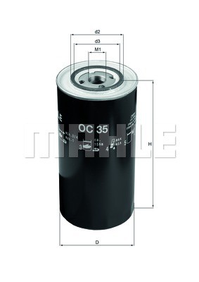 Фильтр масляный OC35 MAHLE KNECHT