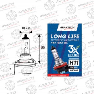 Лампа головного света Avantech H11 12V 55W Long Life AB0043 AVANTECH