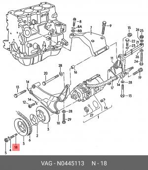 Шпилька VW AUDI SEAT SKODA OE N 044 511 3 VAG