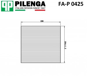 Фильтр салонный iX35, SPORTAGE, TUCSON FA-P0425 FAP0425 PILENGA