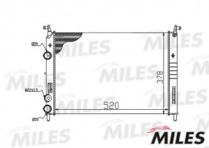 Радиатор (механическая сборка) FIAT ALBEA 1.2-1.6 03- (NISSENS 61683) ACRM130 ACRM130 MILES