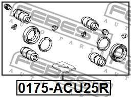 Ремкомплект задн суппорта TOYOTA KLUGER L/V ACU25/MCU25 4WD 2000-2007 0175-ACU25 0175-ACU25R FEBEST