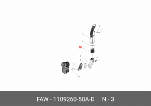 Гофра воздухозаборника резиновая J6 110926050AD FAW
