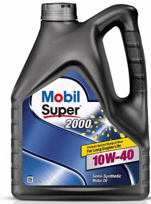 Масло моторное Mobil Super 2000 10W-40 SL/СF A3/B3 полусинтетическое 4 л 152568 MOBIL