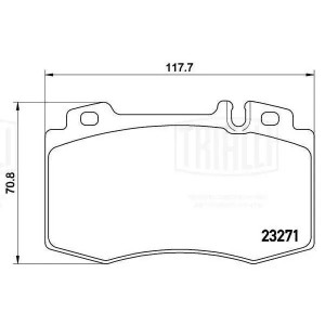 Колодки торм. Mercedes ML (W163) (98-) диск. перед. т/с Brembo (PF 4278) PF 4278 TRIALLI