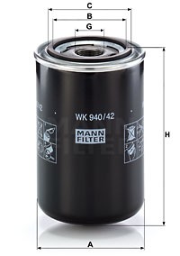 Фильтр топливный WK940/42 WK94042 MANN FILTER