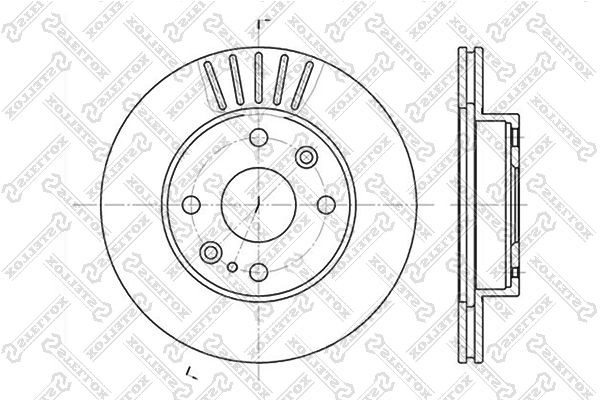 диск тормозной передний!\ Mazda 323 1.3-1.7D 89-94 6020-3223V-SX STELLOX