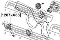 Ролик натяжной HYUNDAI ix55 1287-IX55 1287-IX55 FEBEST