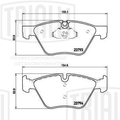 Колодки торм. BMW 5 (E60) (03-) диск. перед. (PF 4178) PF4178 TRIALLI