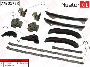 Комплект цепи ГРМ Hyundai/Kia Genesis/Graneur/NF V/Sorento 3.3i G6DB 08-14 (без  77B0177K MASTER KIT