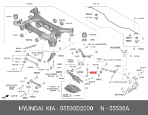 Стойка стабилизатора HYUNDAI G80 (17-18) заднего левая/правая OE 55530D2000 HYUNDAI KIA