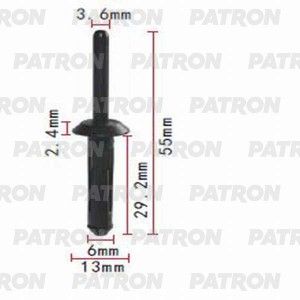 Клипса LAND ROVER Freelander (09-) крепления накладки порога PATRON P370431 PATRON