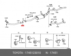 кольцо уплотнительное!\ Toyota Prius 1.5 03> 17451-23010 TOYOTA