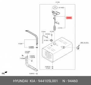 Датчик уровня топлива HYUNDAI HD65,78 дв.D4GA OE 944105L001 HYUNDAI KIA