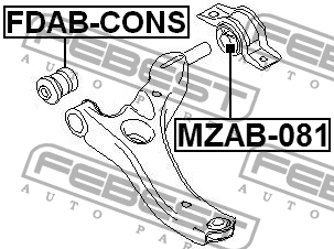 Сайлентблок передний переднего рычага FDAB-CONS FEBEST