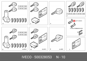 корпус личинки замка двери! передней левой\IVECO Daily 500328053 IVECO