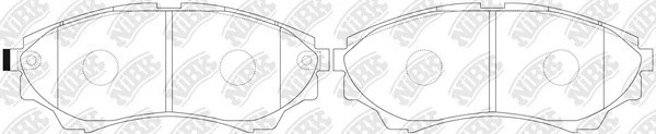 Колодки тормозные FORD Ranger (99-11) передние (4шт.) NIBK PN5800 NIBK