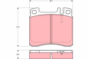 Колодки тормозные MERCEDES W140 (3.0/3.2) (91-98) передние (4шт.) TRW GDB1122 TRW