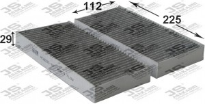 Фильтр салонный угольный (к-кт из 2-х шт)  HONDA FR-V 2,0 2004 - 2006  HONDA FR- AC803CSET JS ASAKASHI