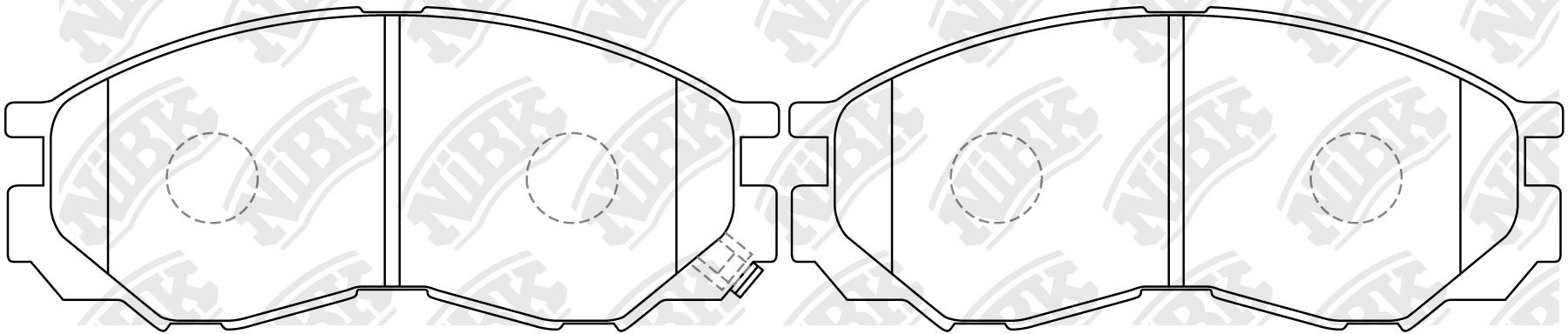 Колодки тормозные MITSUBISHI L200,L300,Space Gear (94-) передние (4шт.) NIBK PN3369 NIBK