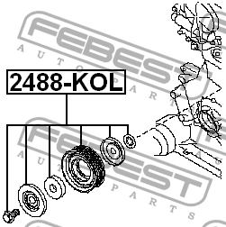 Ролик обводной 2488-KOL 2488-KOL FEBEST
