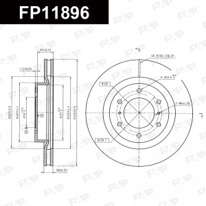 Тормозной диск с покрытием GEOMET FP11896 FP11896 FAP