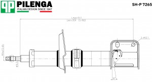 Амортизатор передний правый, стойка LADA 2108-21099 SH-P7265 SHP7265 PILENGA