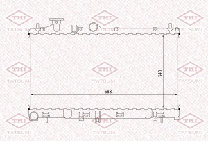 радиатор охлаждения!\ Subaru Legacy 03> TGA1088 TATSUMI