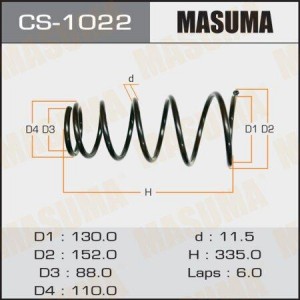 пружина зад.!\ Toyota Corolla 1.3/1.6 92-97 CS-1022 MASUMA