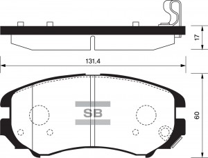 Колодки тормозные HYUNDAI Sonata 5,Tucson,Elantra (ТАГАЗ) KIA Magentis передние  SP1155 SANGSIN