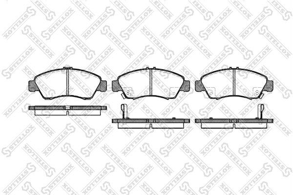 колодки дисковые п.! с антискрип. пл.\ Honda Civic 1.3i-1.6i & 16V 91-01 430-002B-SX STELLOX