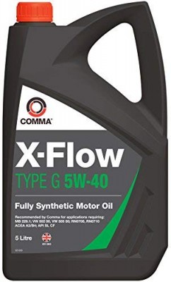 COMMA 5W40 X-FLOW TYPE G (5L) масло моторное! синт API SN/CF, ACEA A3/B4, MB 229 XFG5L COMMA