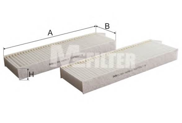 фильтр салона! 2шт.\ Citroen Berlingo/C4 Picasso, Peugeot Partner 1.6 HDi 07> K9056-2 MFILTER AUTOMOTIVE FILTERS
