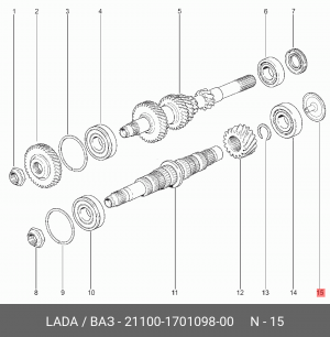 Маслосборник ВАЗ-2110 вала вторичного АвтоВАЗ 21100-1701098-00 LADA VAZ