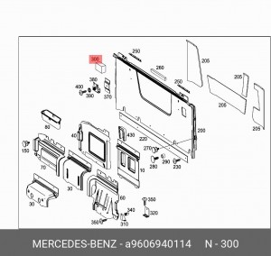 Держатель распорки A 960 694 01 14 MERCEDES BENZ