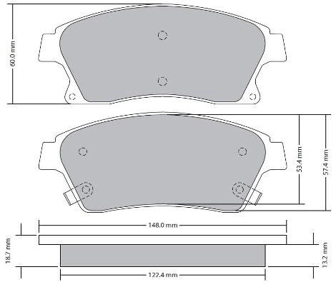колодки дисковые передние!\ Chevrolet Cruze/Orlando 1.4-2.0 09> FBP1724 FREMAX