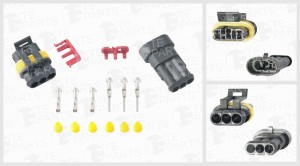 комплект разъемов универсальных (7810335 + 7810338) 3х контактный 7110373 TE PARTS
