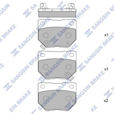 Колодки тормозные дисковые Subaru Impreza 2.0T WRX 00-01 SP1487 SP1487 SANGSIN