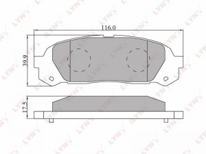 Колодки тормозные задние подходит для TOYOTA Mark II/Chaser/Cresta 96-00 BD-7535 BD-7535 LYNXAUTO