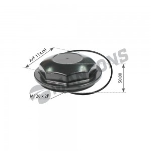 Крышка ступицы M128x2/50xSW115; RVI Premium II TR/PR/ DXi 7, Kerax; DXi 11/13, M 800.138 MANSONS