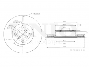 Диск тормозной передний BRD-20375 UNIO