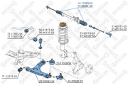 пыльник рейки рулевой! без г/у\ VW Golf all <97 1417018SX STELLOX