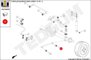 Сайлентблок реактивной тяги 00236893 00236893 TEDGUM