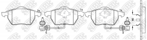 Колодки тормозные VW Passat B5 AUDI A4,A6 передние (4шт.) NIBK PN0188W NIBK