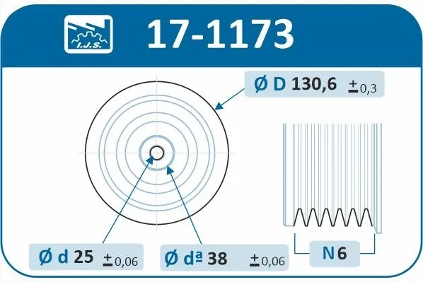 шкив коленвала!\ Toyota Auris/Avensis/Corolla 1.4-1.8i 01-09 17-1173 IJS GROUP