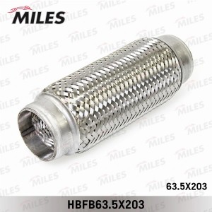 Труба гофрированная (гофра) внутренним плетением 63.5X203 (BOSAL 265-339) HBFB63 HBFB63.5X203 MILES